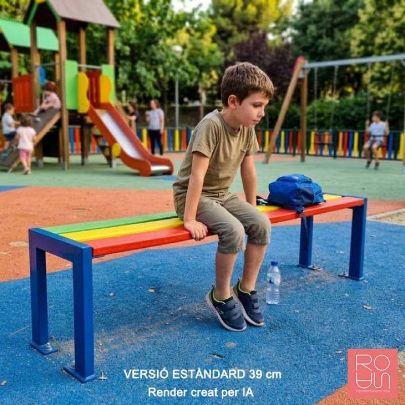 Banqueta infantil Silaos de fusta multicolor